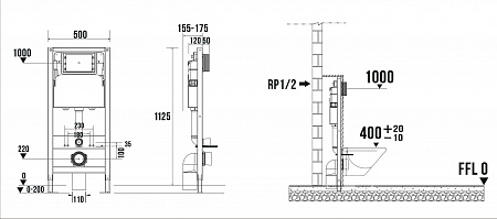 Сенсорная система инсталляции для подвесного унитаза 500х1125 (3 в 1) Terminus Владивосток - фото 9 Сенсорная система инсталляции для подвесного унитаза 500х1125 (3 в 1) Terminus Владивосток - фото 9