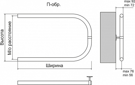 П-обр БШ 320х600 Полотенцесушитель  TERMINUS Владивосток - фото 3