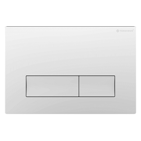 Клавиша смыва для инсталляции Terminus Classic кнопка прямоугольник цвет белый Владивосток - фото 1