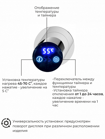 Рондо П2 350х760 электро Полотенцесушитель TERMINUS Нержавеющая сталь Владивосток - фото 5